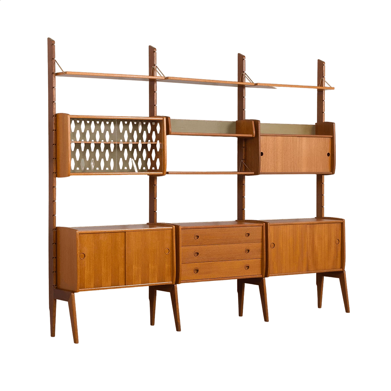 Mobile modulare Ergo in teak a tre campate di J. Texmon per Blindheim Møbelfabrikk, anni '60 22