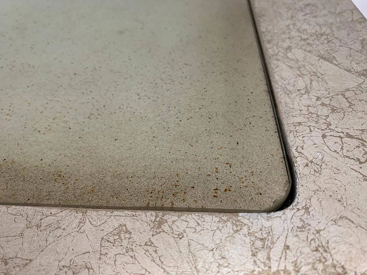 Silver resin and glass side table by Lam Lee, 1990s 13