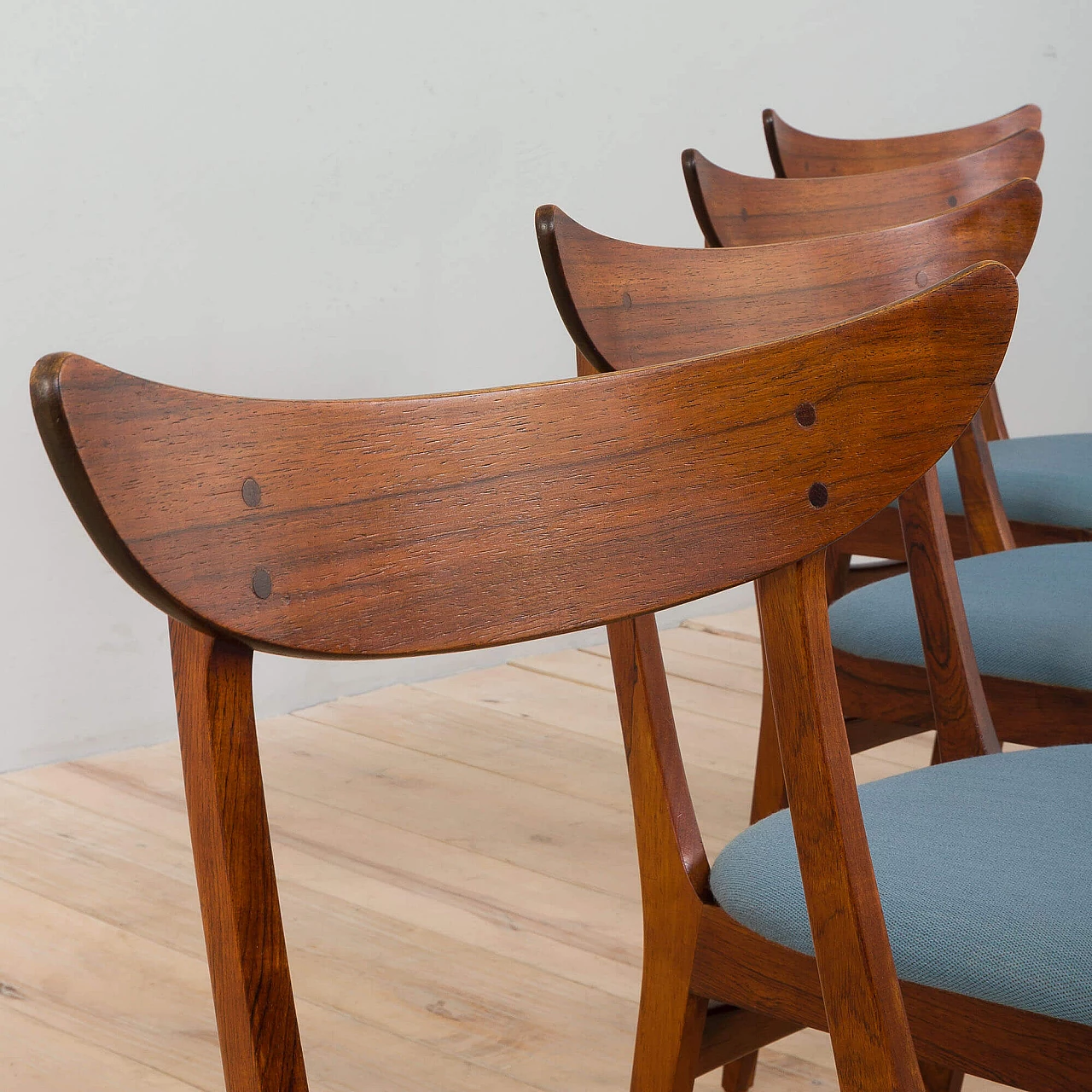 6 Danish rosewood dining chairs, 1960s 3