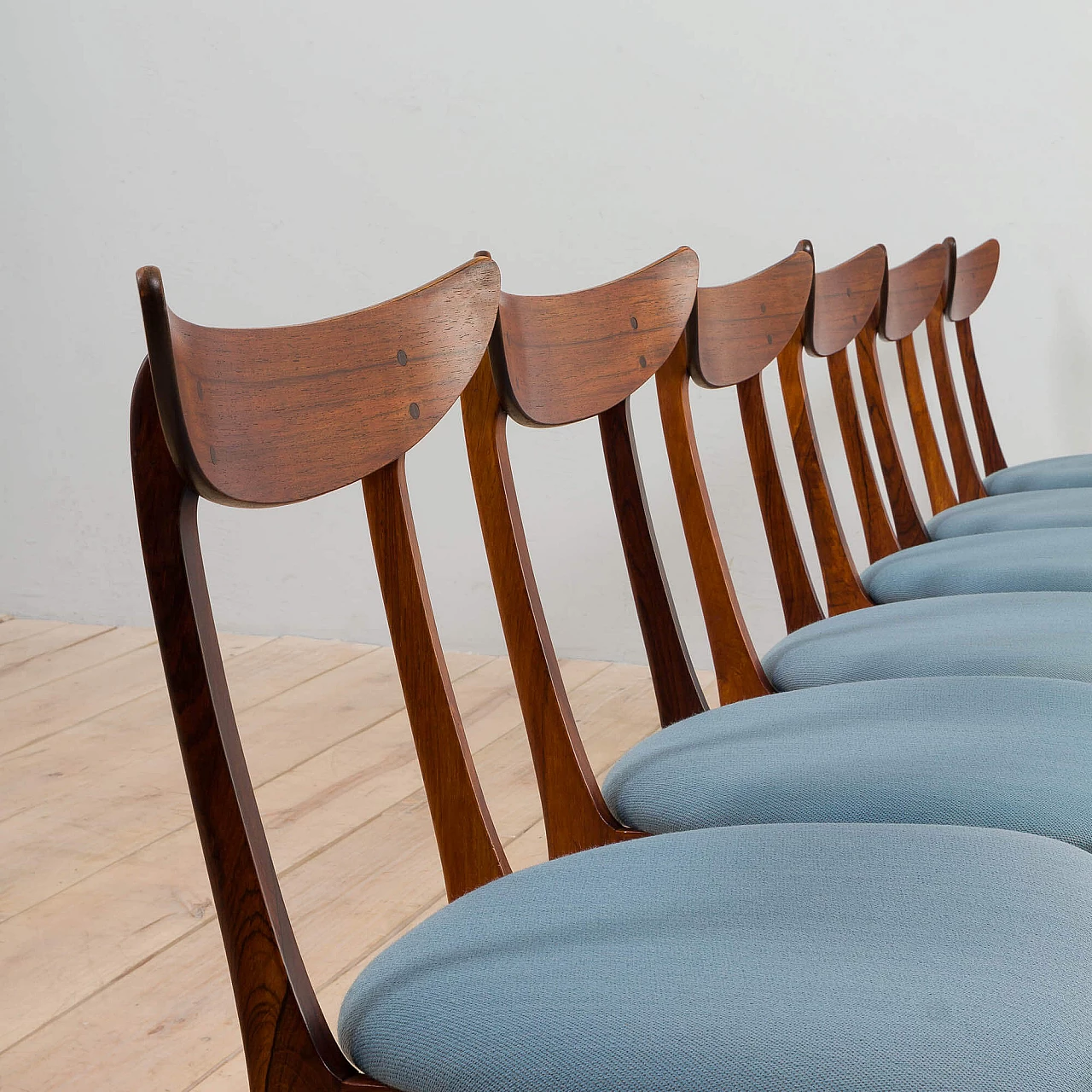 6 Danish rosewood dining chairs, 1960s 6