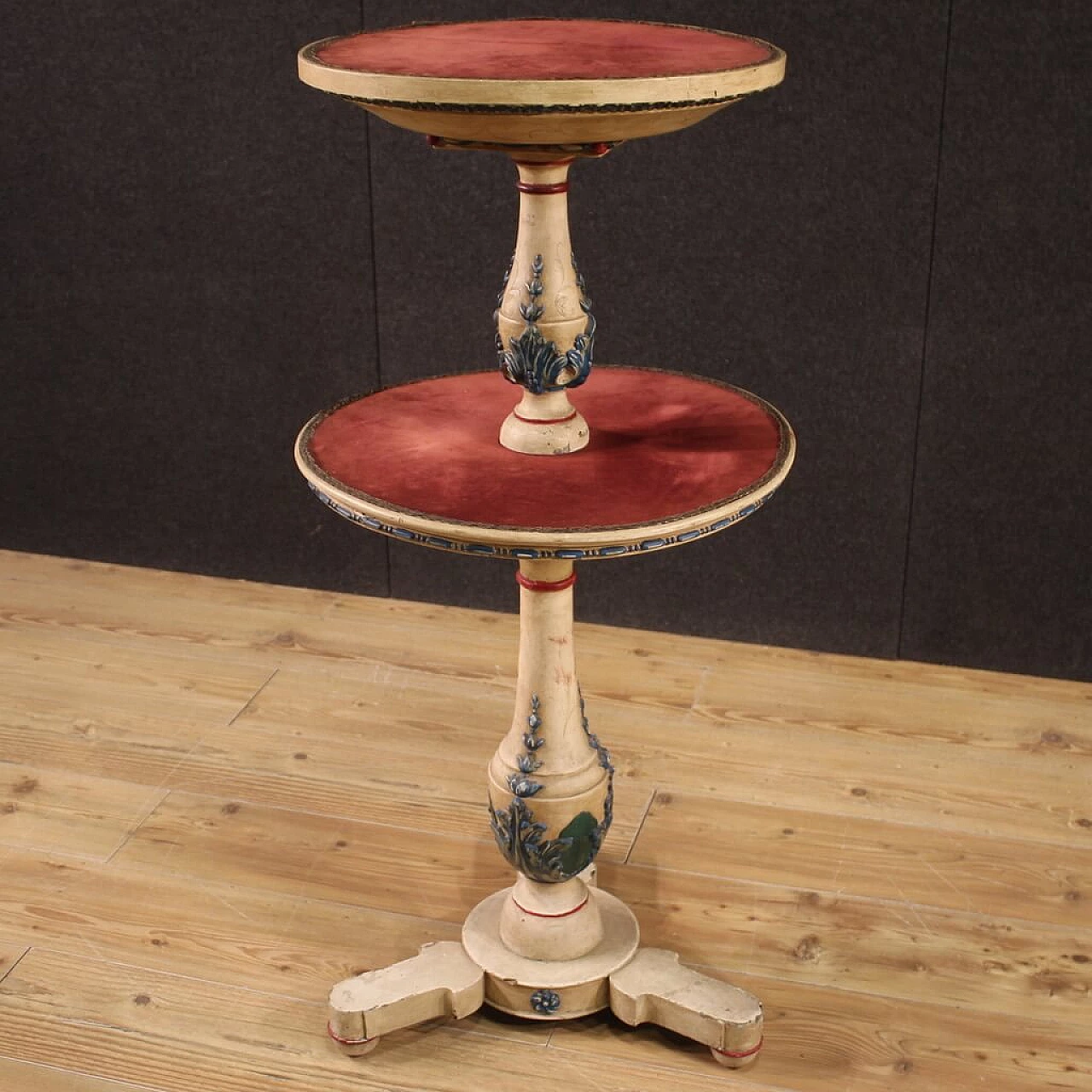 Étagère in carved, lacquered and painted wood and plaster, early 20th century 5