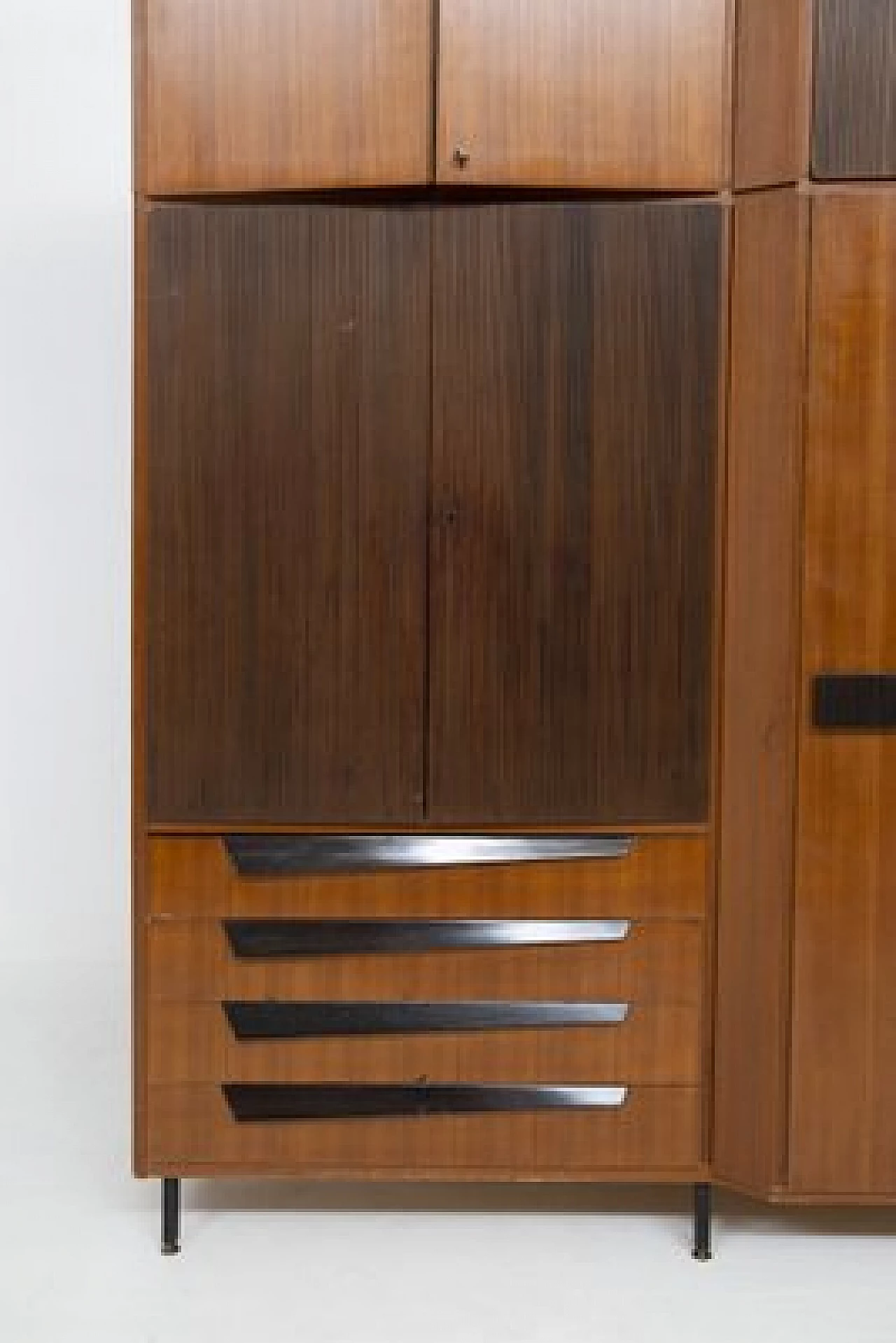 Walnut and grissinized wood cabinet by La Permanente Mobili Cantù, 1950s 3