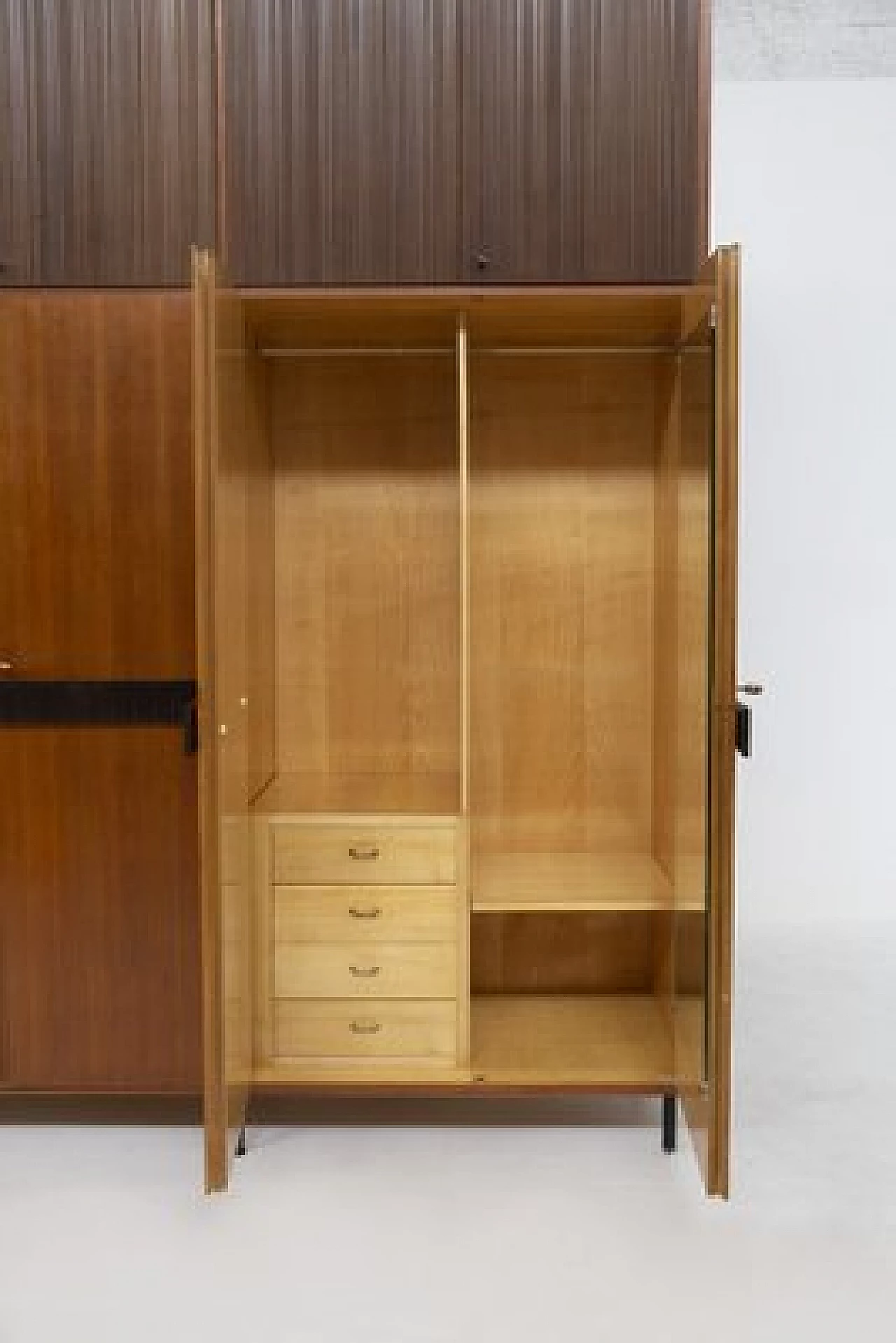 Walnut and grissinized wood cabinet by La Permanente Mobili Cantù, 1950s 4