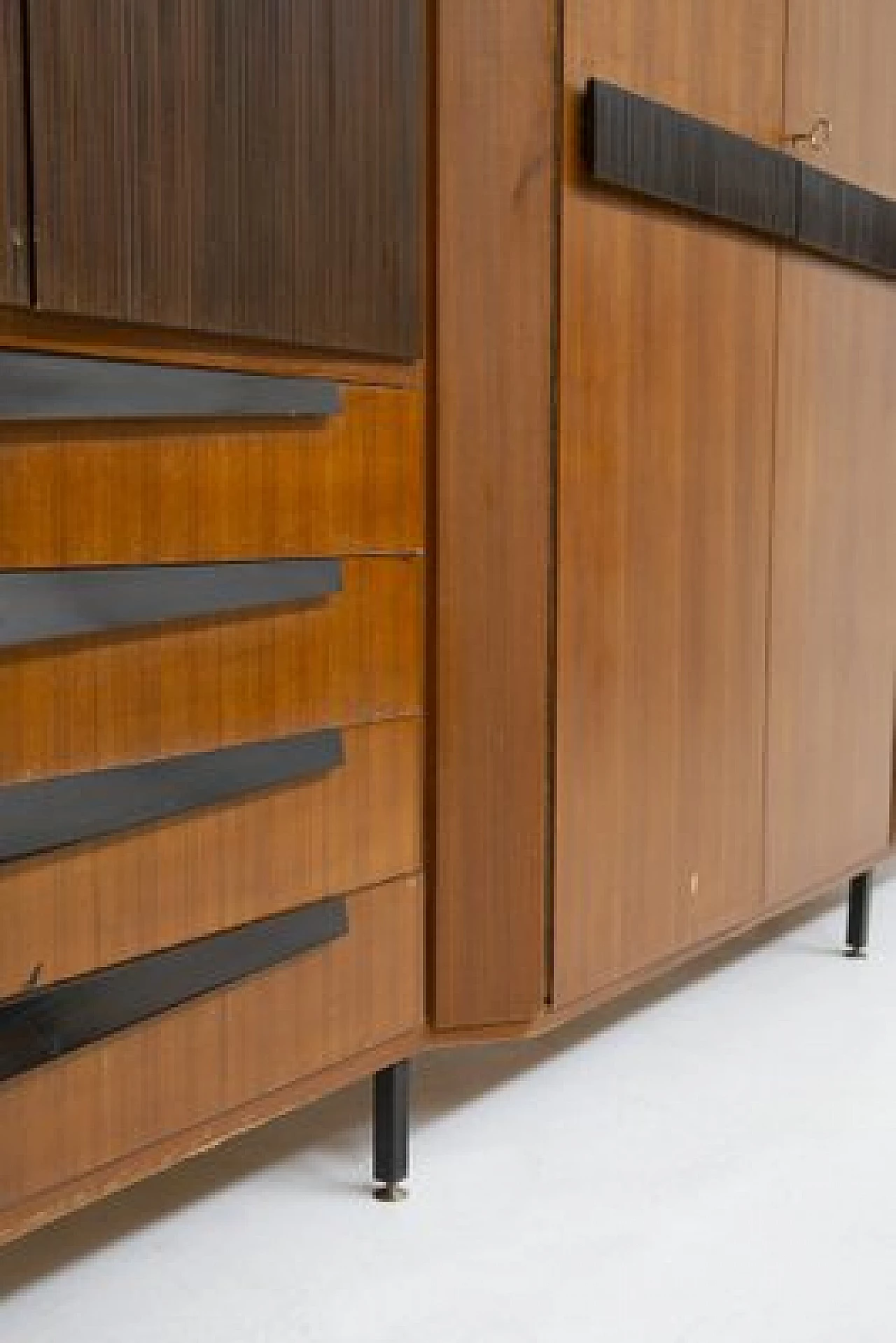Walnut and grissinized wood cabinet by La Permanente Mobili Cantù, 1950s 7