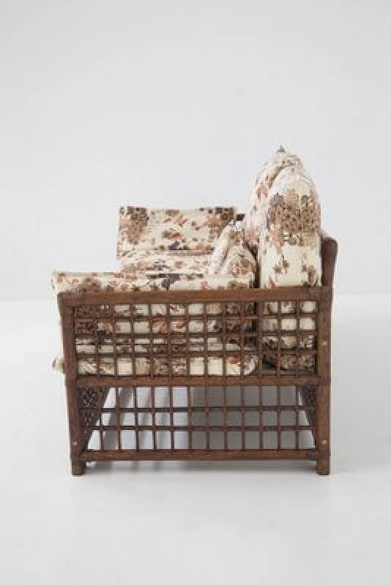 Divano in legno e vimini di Vivai del Sud, anni '60 7