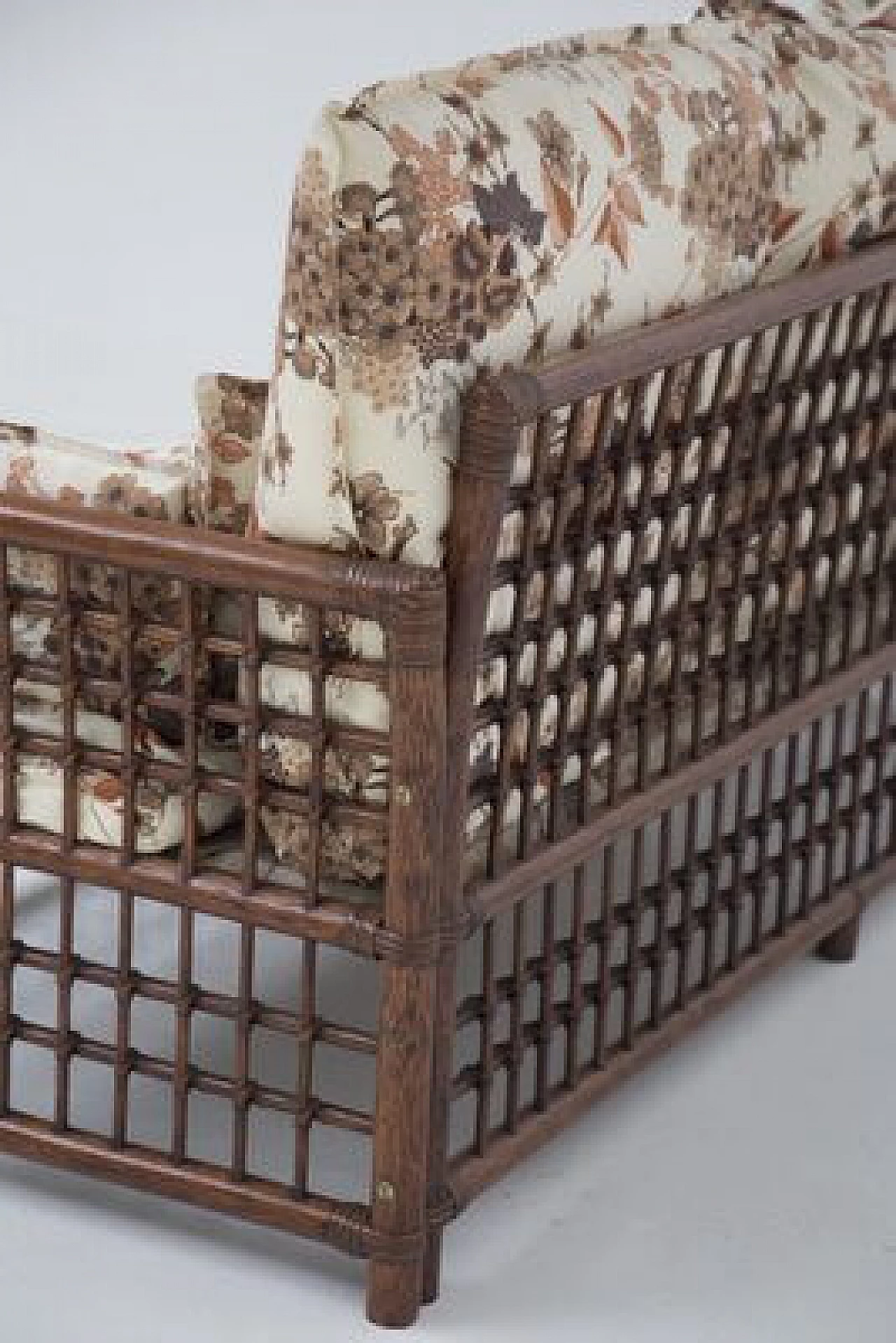 Divano in legno e vimini di Vivai del Sud, anni '60 8