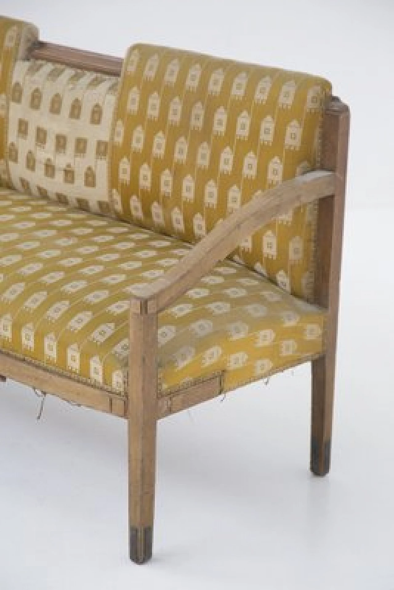 Brass and fabric sofa, 1950s 4