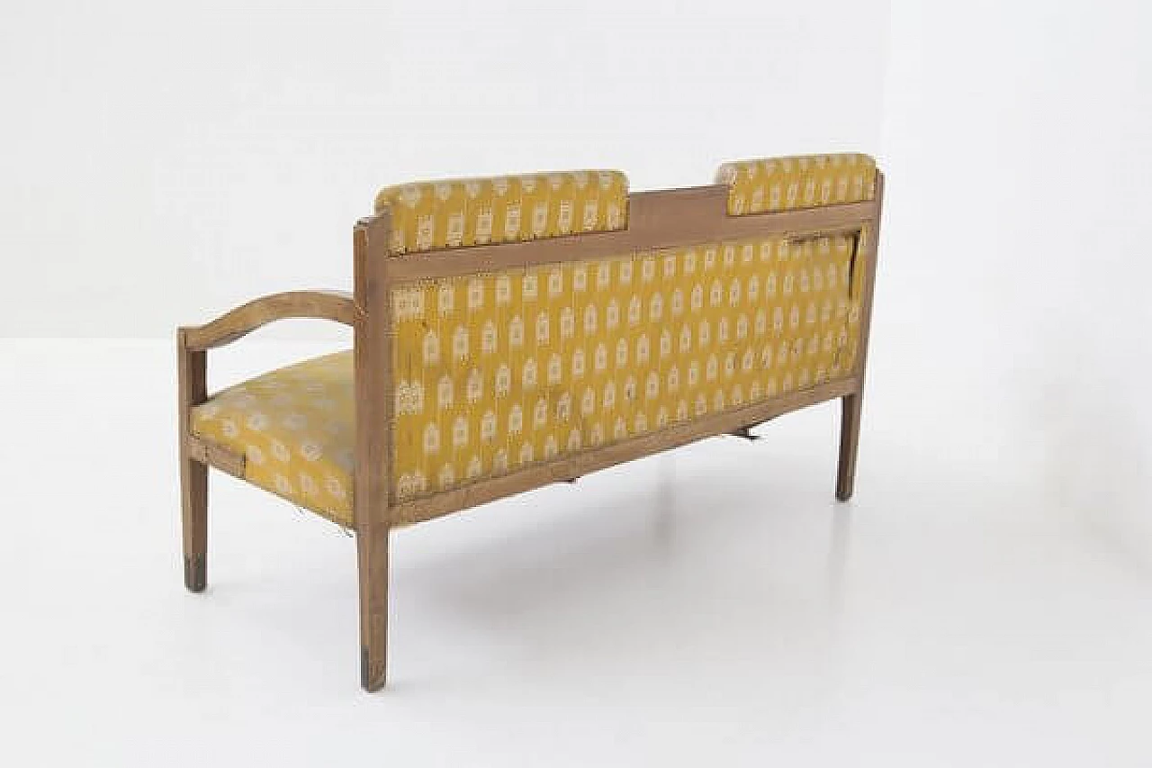Brass and fabric sofa, 1950s 9