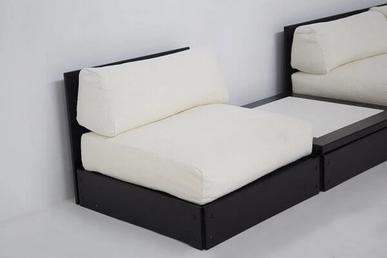 Divano modulare in legno e Clés di Heide Rolf per ICF, anni '60 3