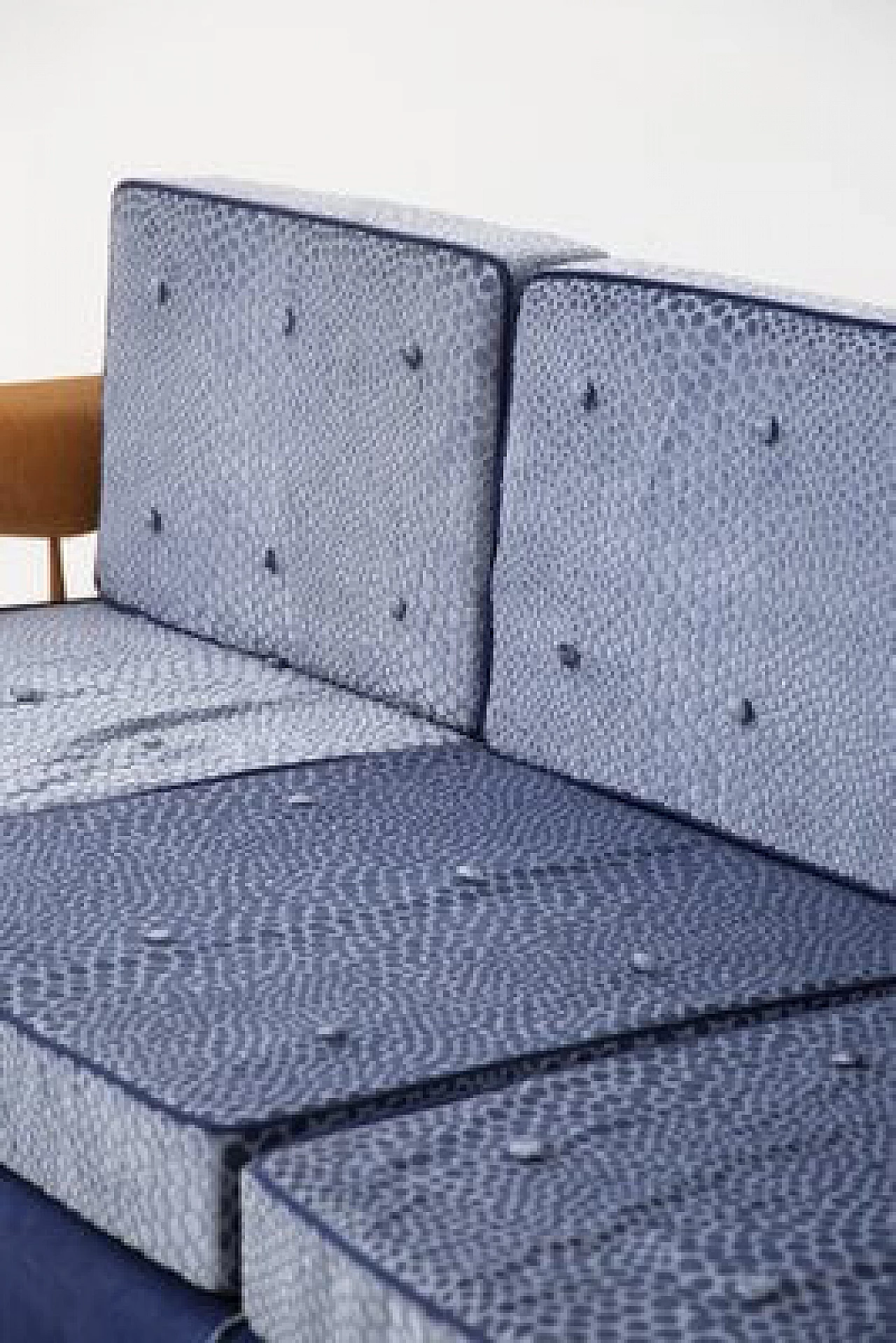 Wood and speckled fabric sofa bed by Paolo Buffa, 1950s 7