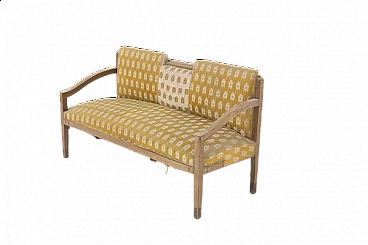 Brass and fabric sofa, 1950s