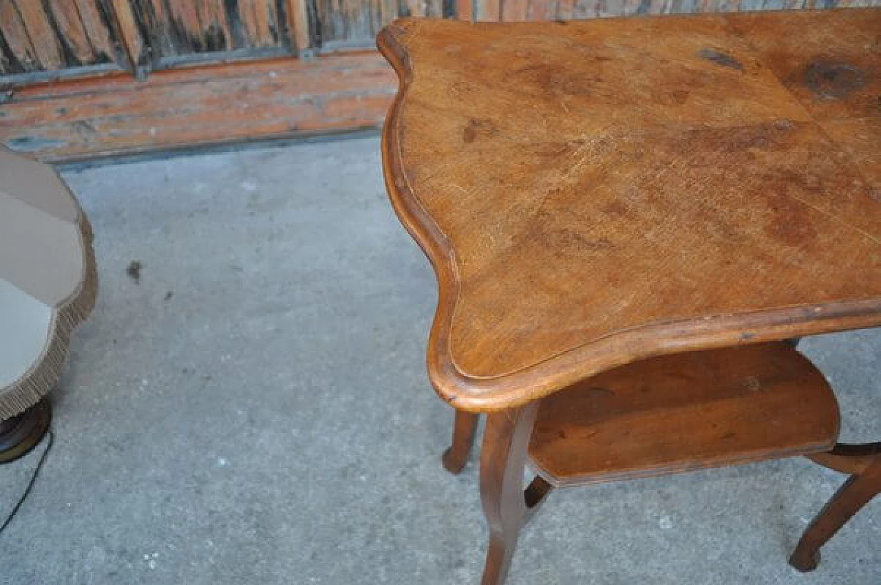 Tavolino Liberty in legno curvato, anni '20 3