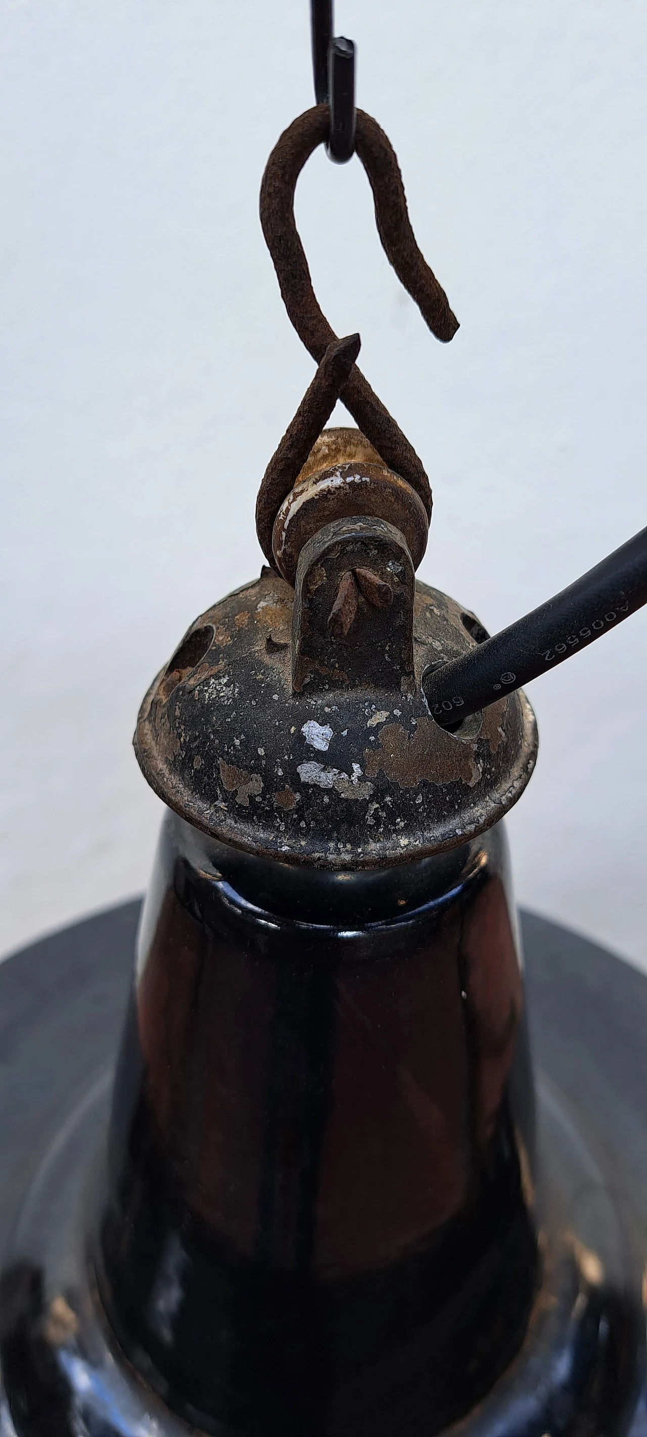 Lampada da soffitto in ferro smaltato, anni '50 2