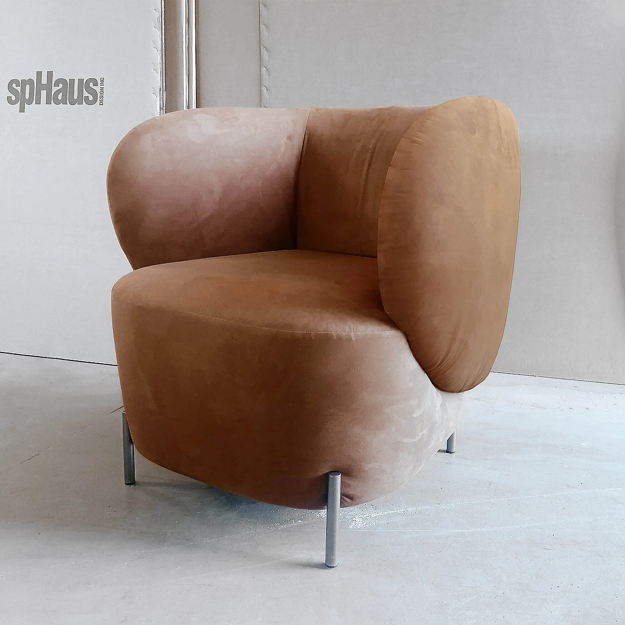 LaBimba suede armchair by Dominika Mala for spHaus, 2021 2