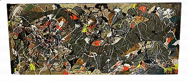 Bruno Carlino, Astrattismo nr. 1, dipinto a tempera e smalto su tavola, anni ‘2000