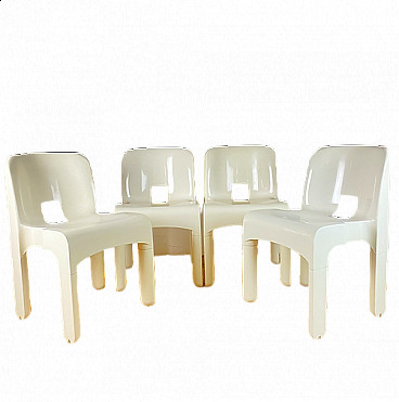 4 Chairs 4867 Universal by Joe Colombo for Kartell, 1970s