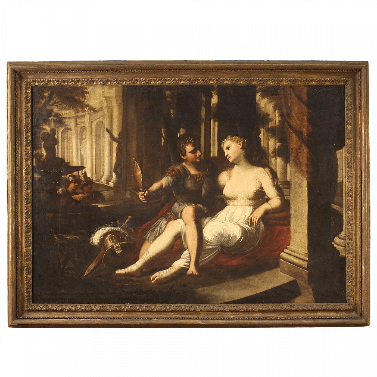 Rinaldo and Armida, Italian school, oil on canvas, '600 13