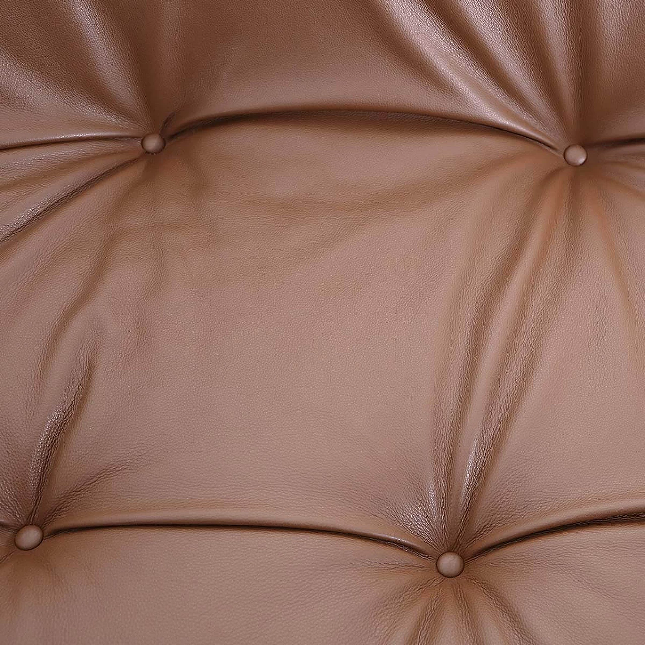 Plumpstones brown capitonné leather sofa by spHaus 3