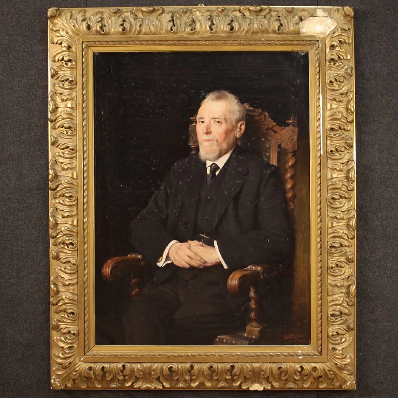 Leo Steel, Portrait of a Gentleman, oil on canvas, 1920 1
