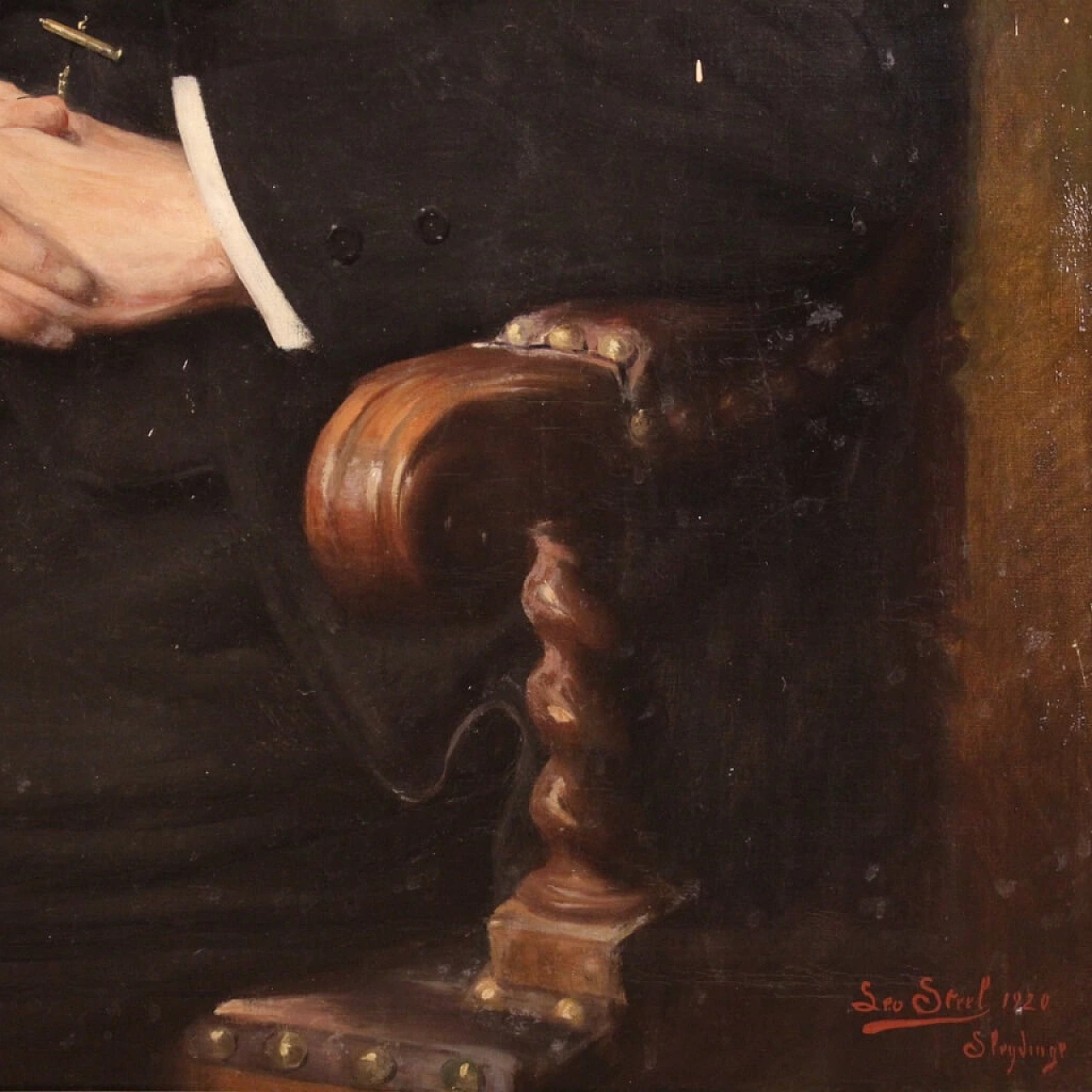 Leo Steel, Portrait of a Gentleman, oil on canvas, 1920 11