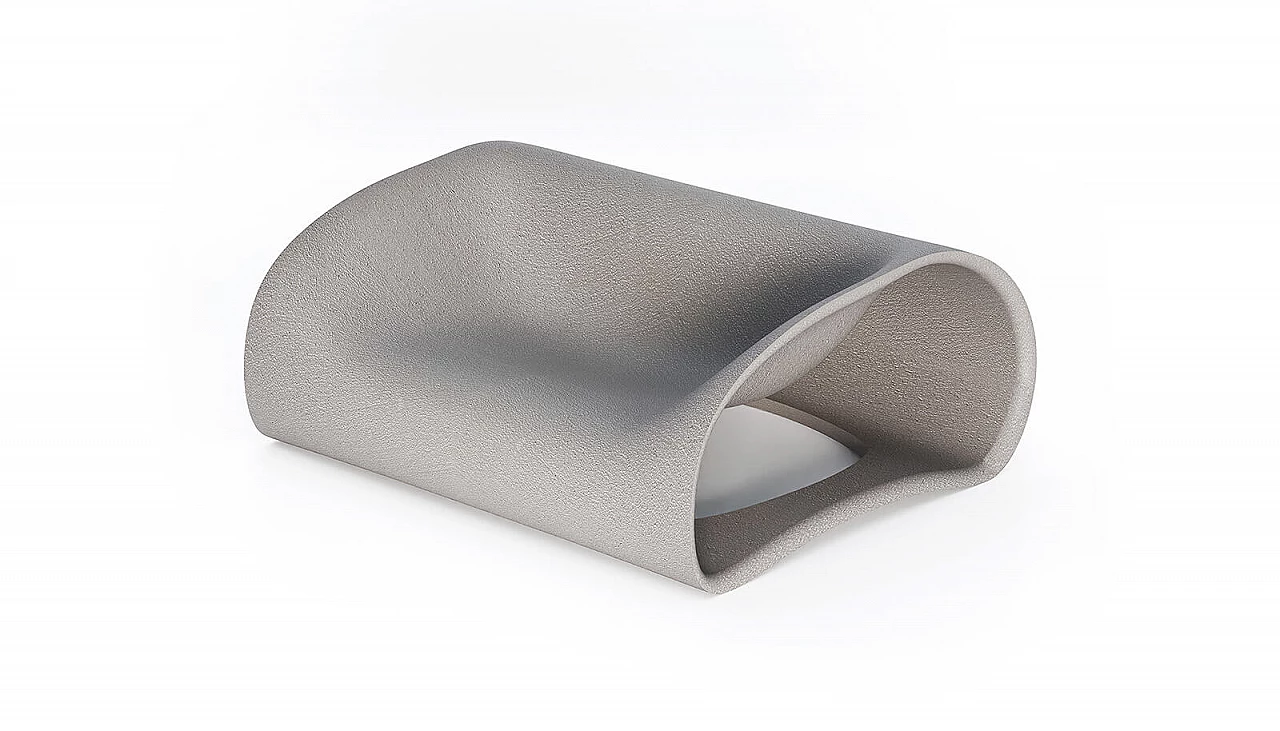 Soft Pill armchair in polyurethane and gray concrete by spHaus 3