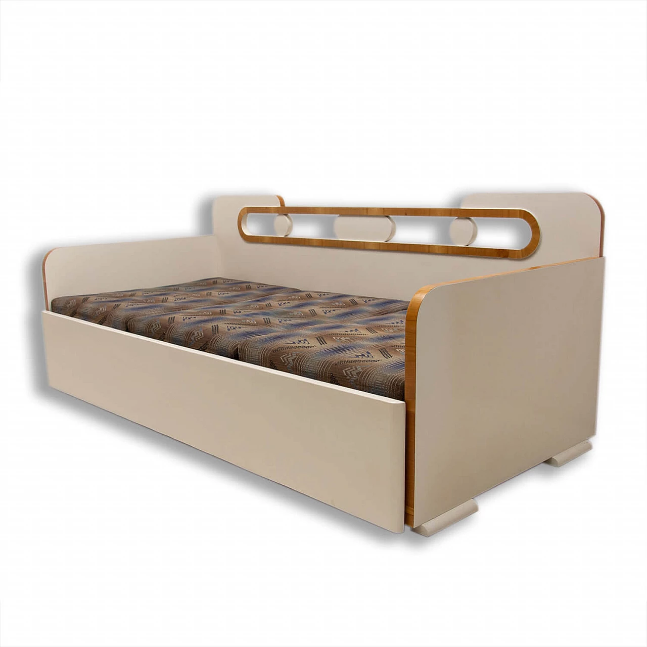 Art Deco style sofa bed in painted wood, 1930s 1