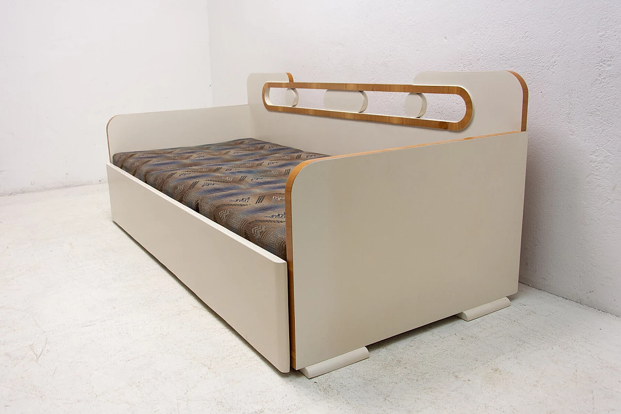 Art Deco style sofa bed in painted wood, 1930s 3
