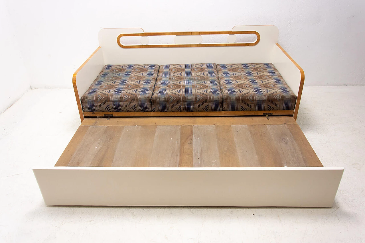 Art Deco style sofa bed in painted wood, 1930s 8
