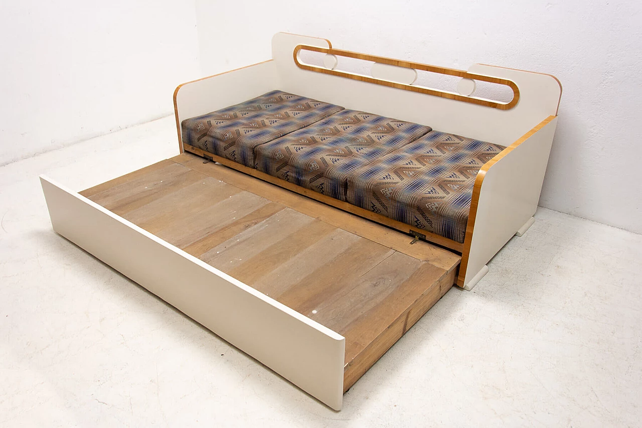 Art Deco style sofa bed in painted wood, 1930s 9