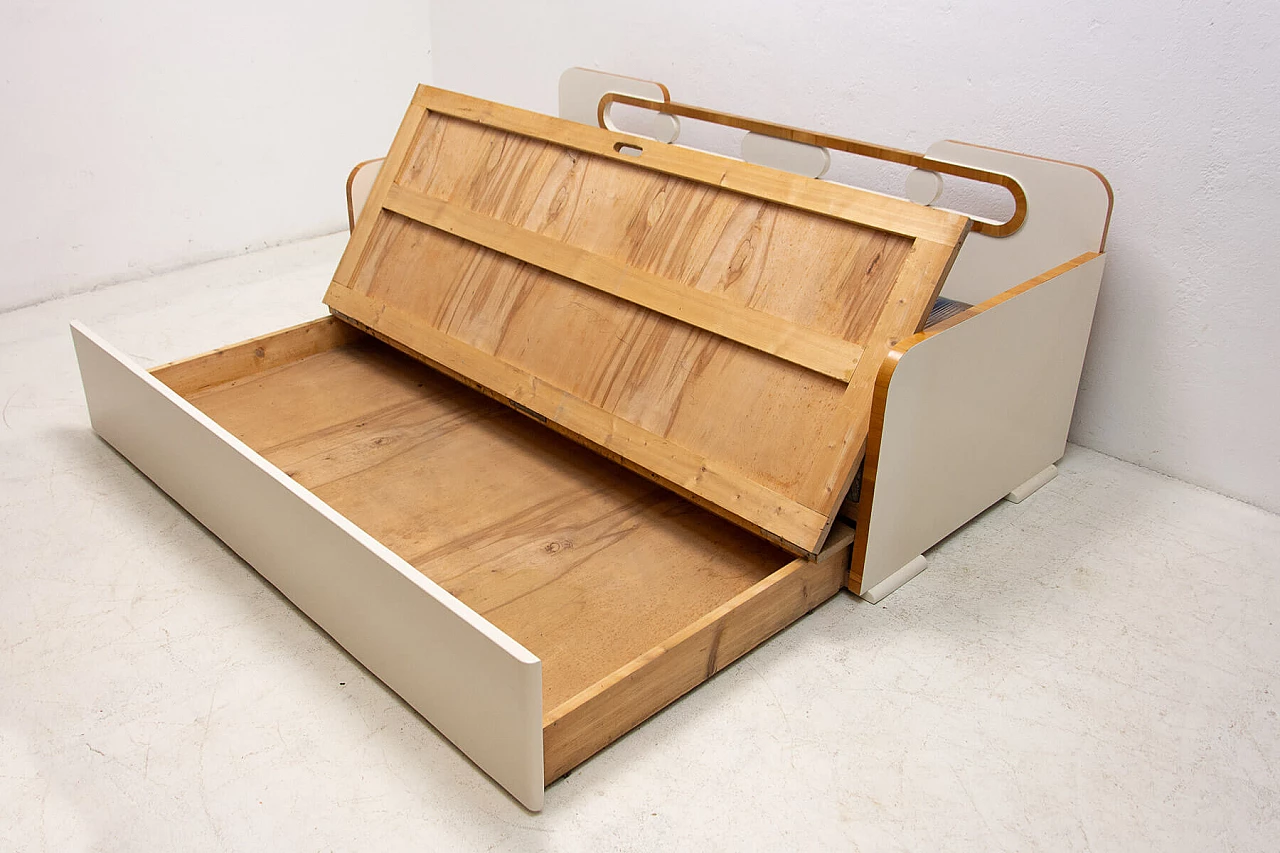 Art Deco style sofa bed in painted wood, 1930s 10