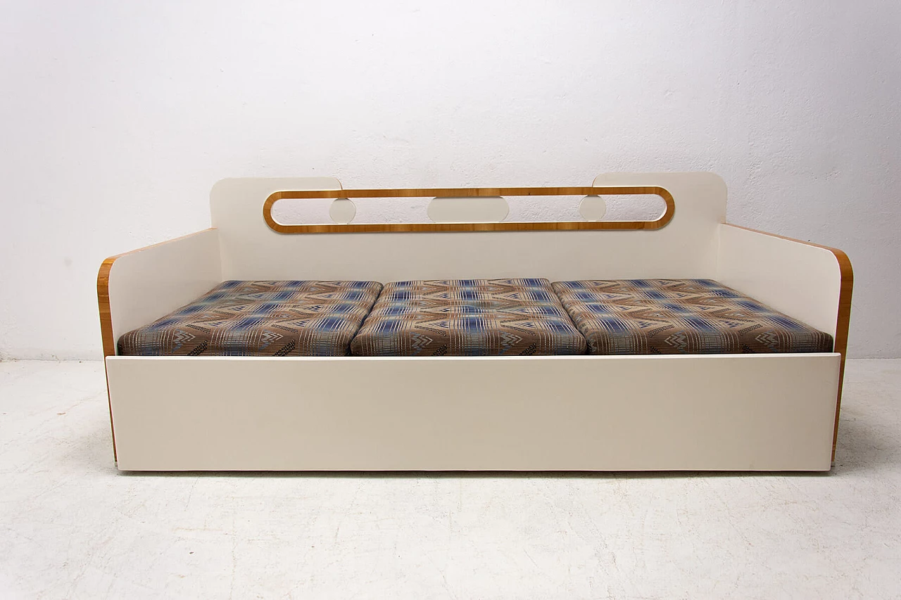 Art Deco style sofa bed in painted wood, 1930s 12