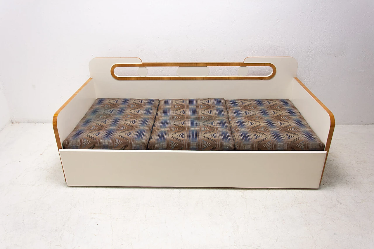 Art Deco style sofa bed in painted wood, 1930s 13