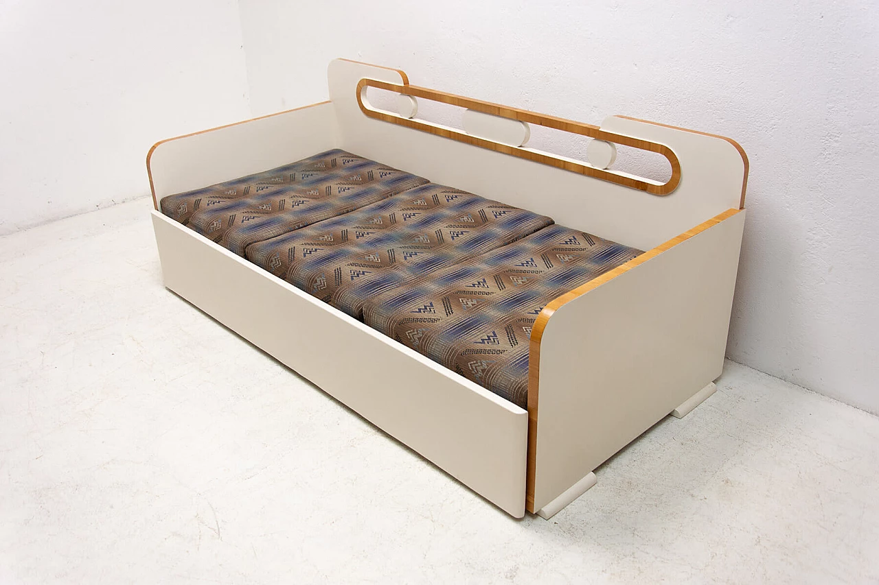 Art Deco style sofa bed in painted wood, 1930s 16