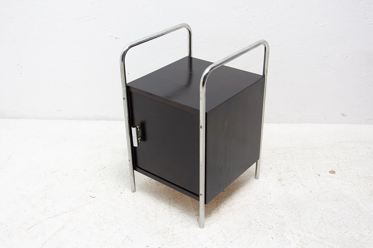 Bauhaus-style chrome bedside table by Robert Slezak, 1930s 3