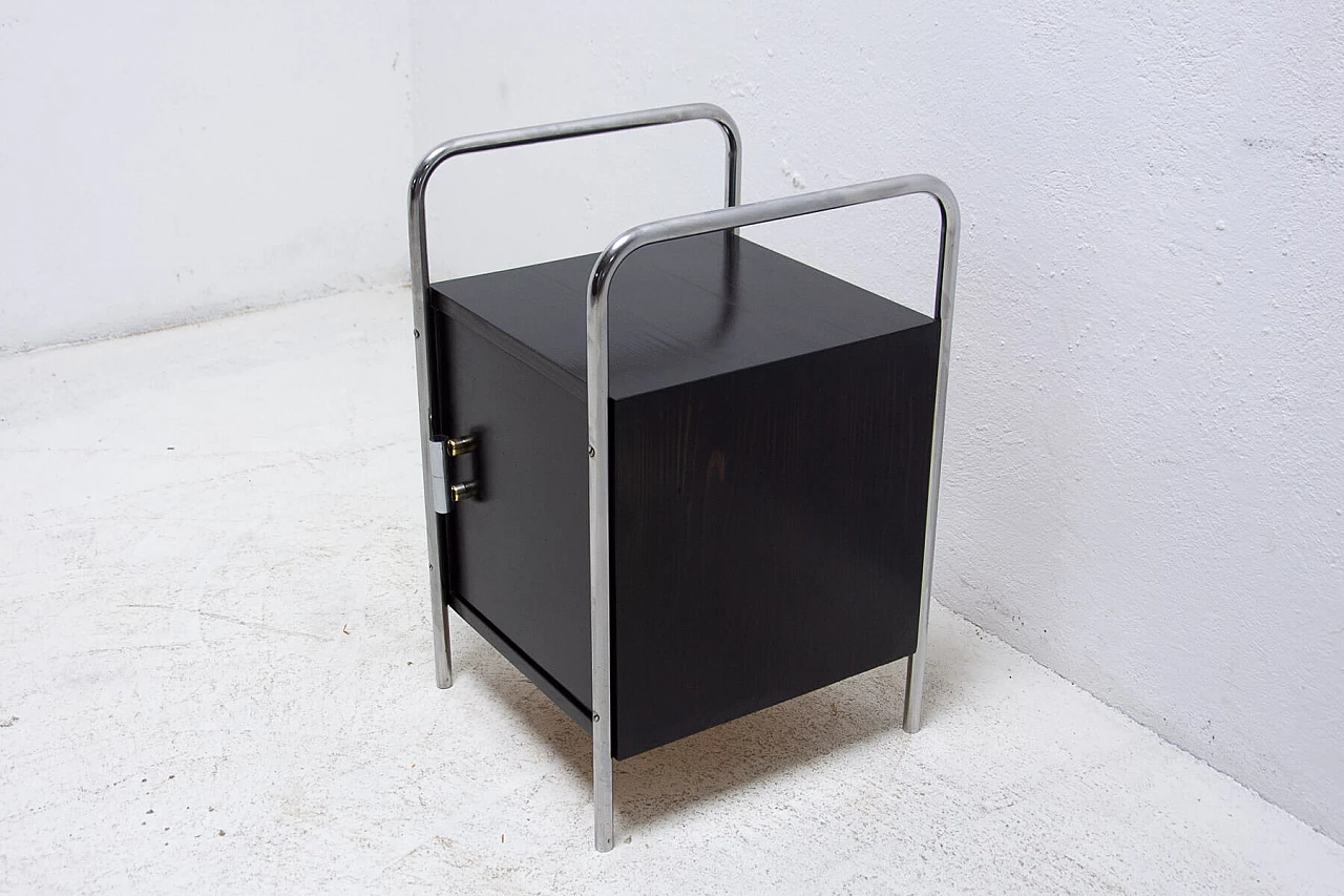 Bauhaus-style chrome bedside table by Robert Slezak, 1930s 4