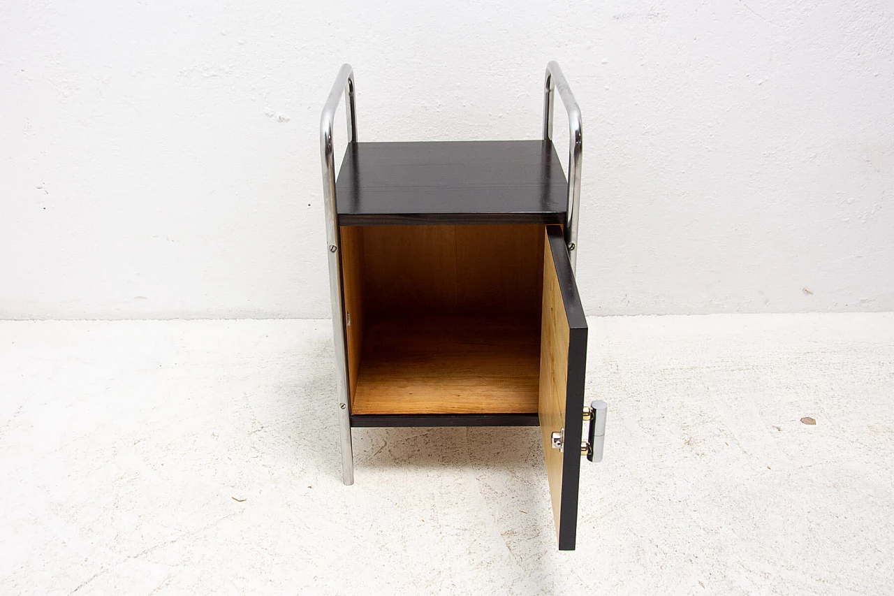 Bauhaus-style chrome bedside table by Robert Slezak, 1930s 5