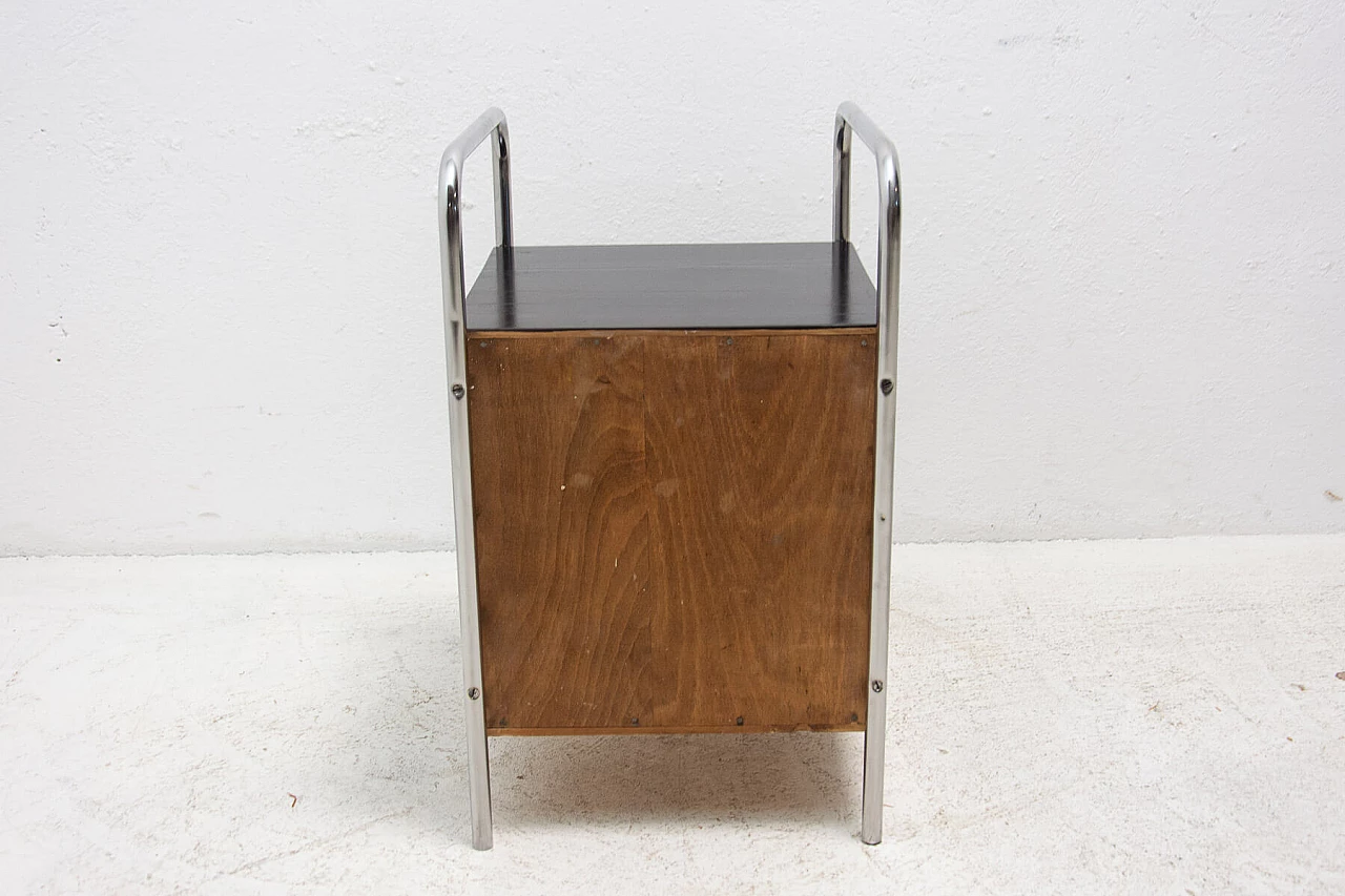 Bauhaus-style chrome bedside table by Robert Slezak, 1930s 10
