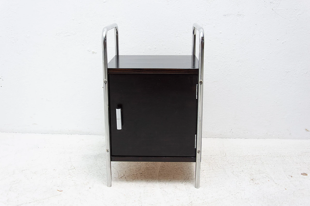 Bauhaus-style chrome bedside table by Robert Slezak, 1930s 11