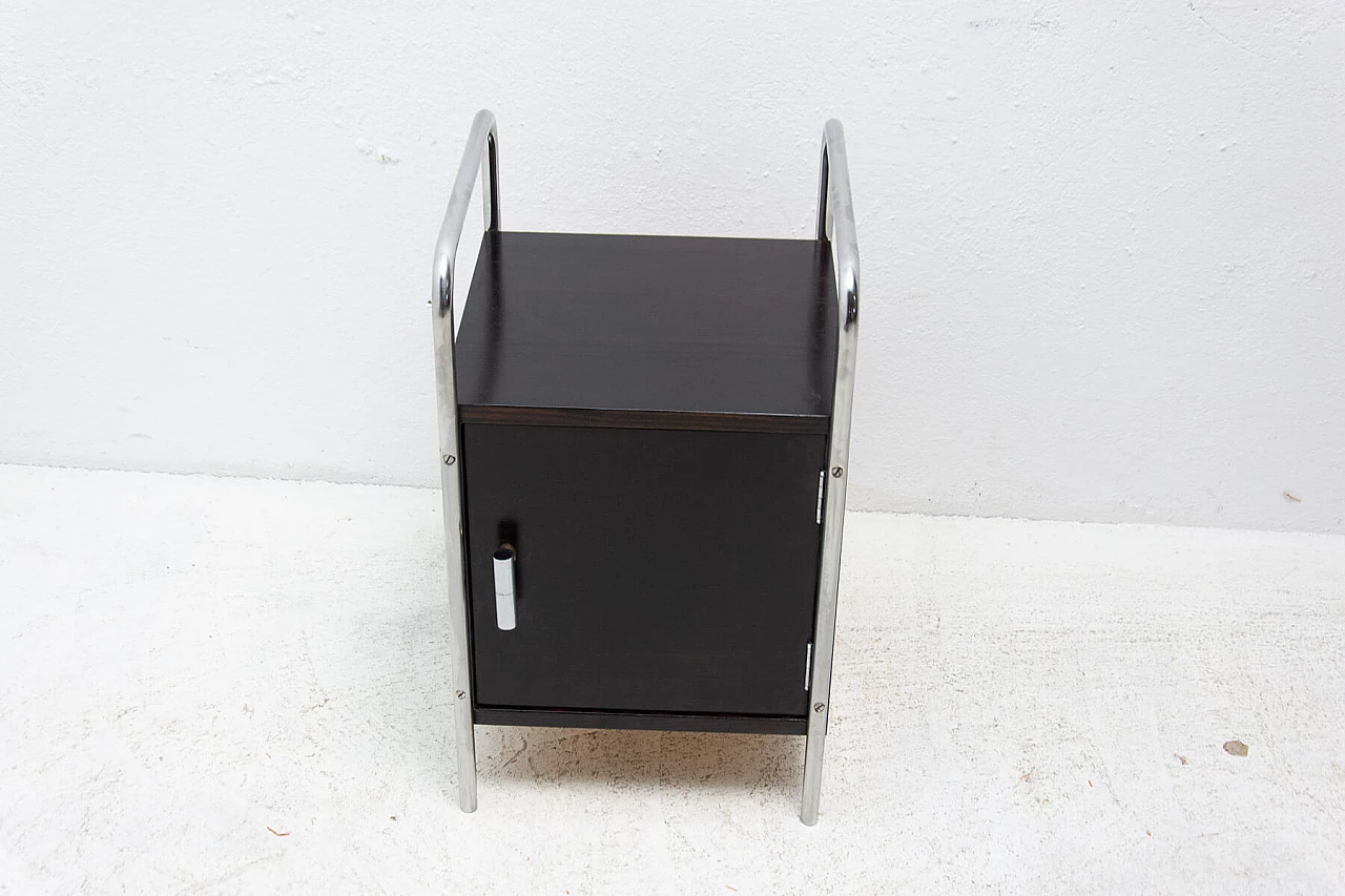 Bauhaus-style chrome bedside table by Robert Slezak, 1930s 12