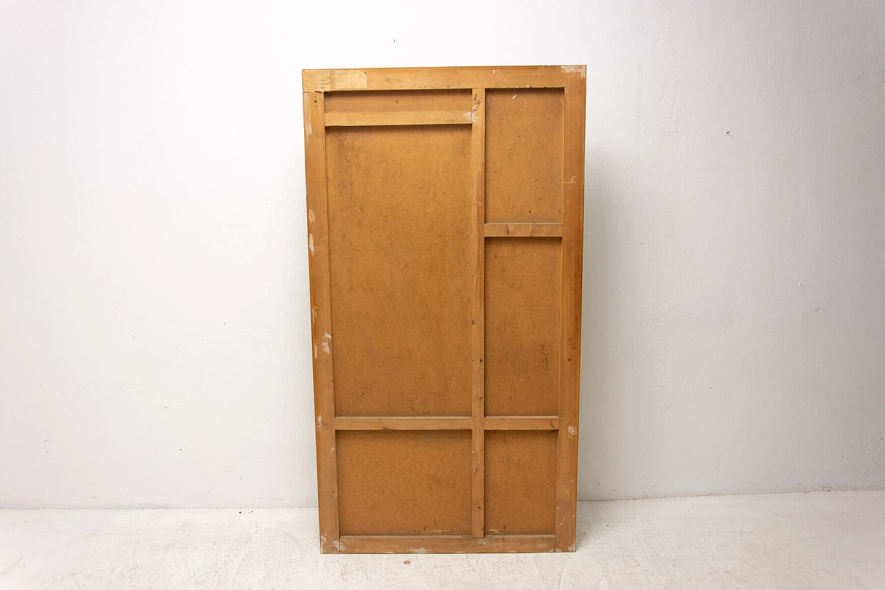 Appendiabiti da parete in legno e similpelle, anni '50 10