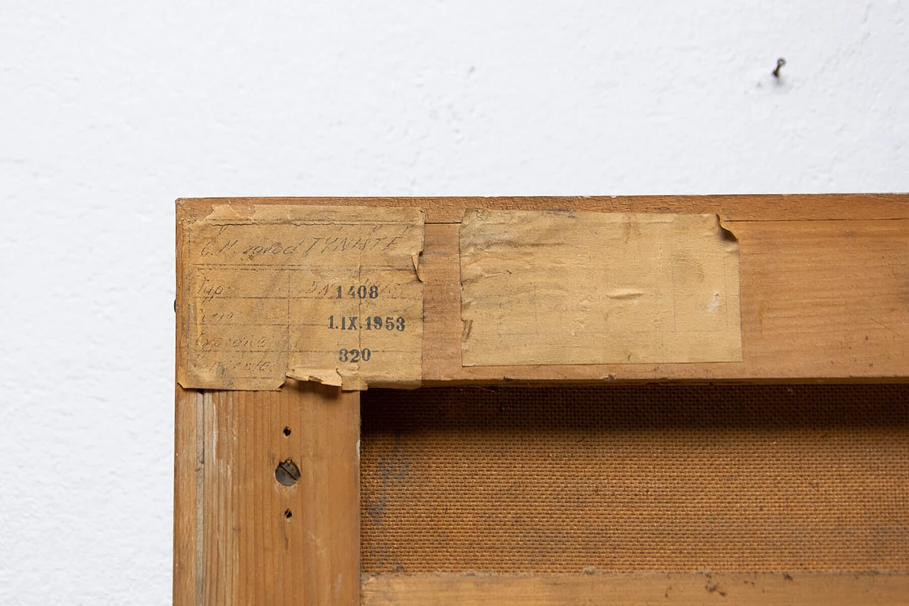 Appendiabiti da parete in legno e similpelle, anni '50 11