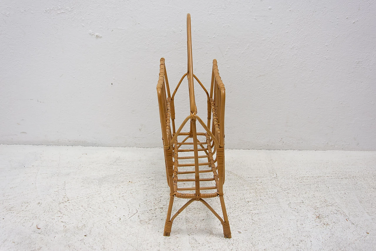 Wicker magazine rack, 1960s 6