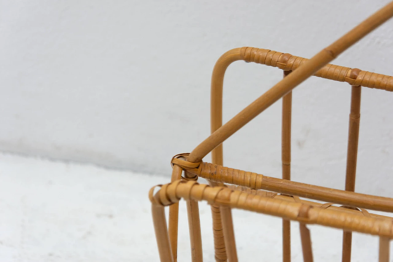 Wicker magazine rack, 1960s 10