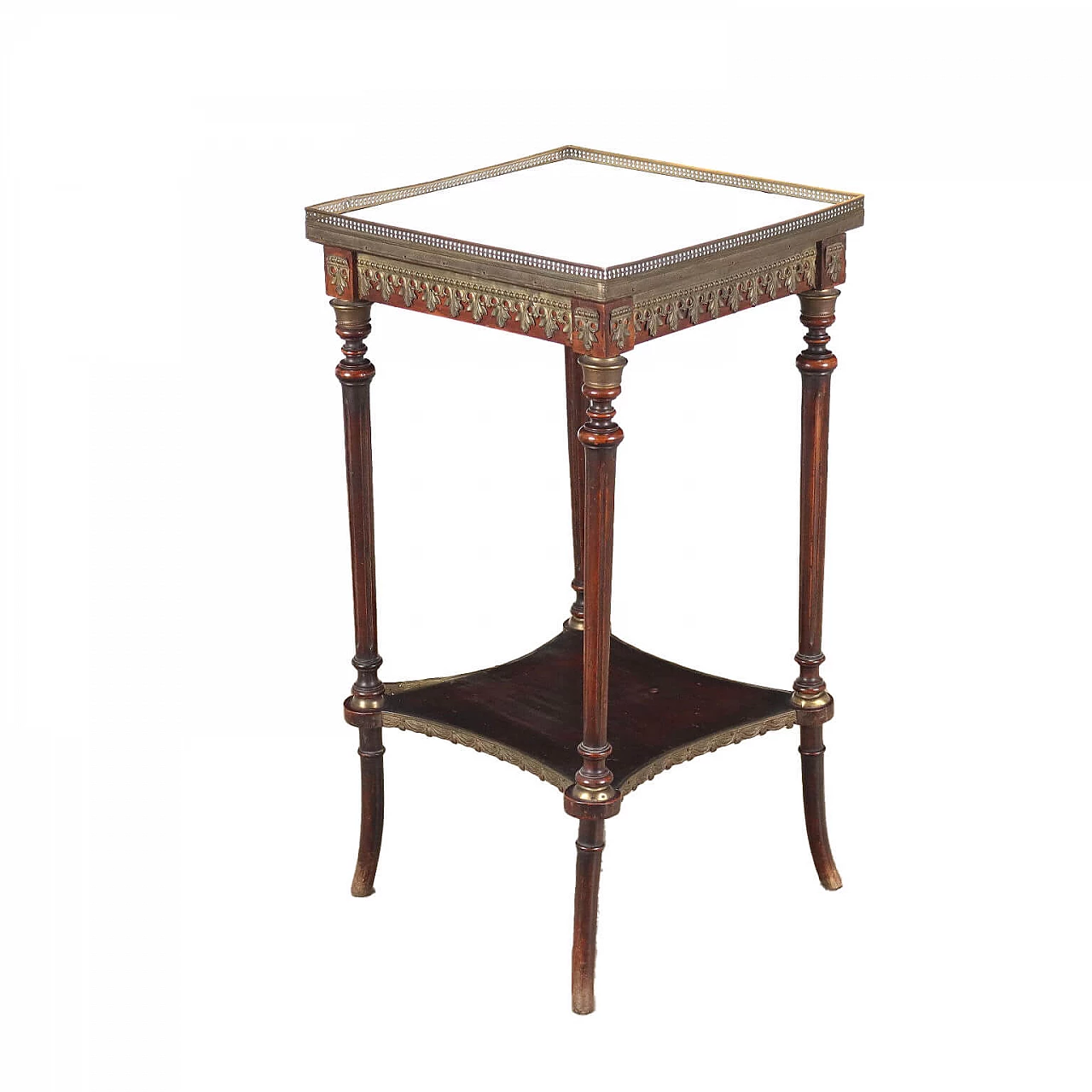 Neoclassical style coffee table in spruce and cherry wood, early 1900s 1