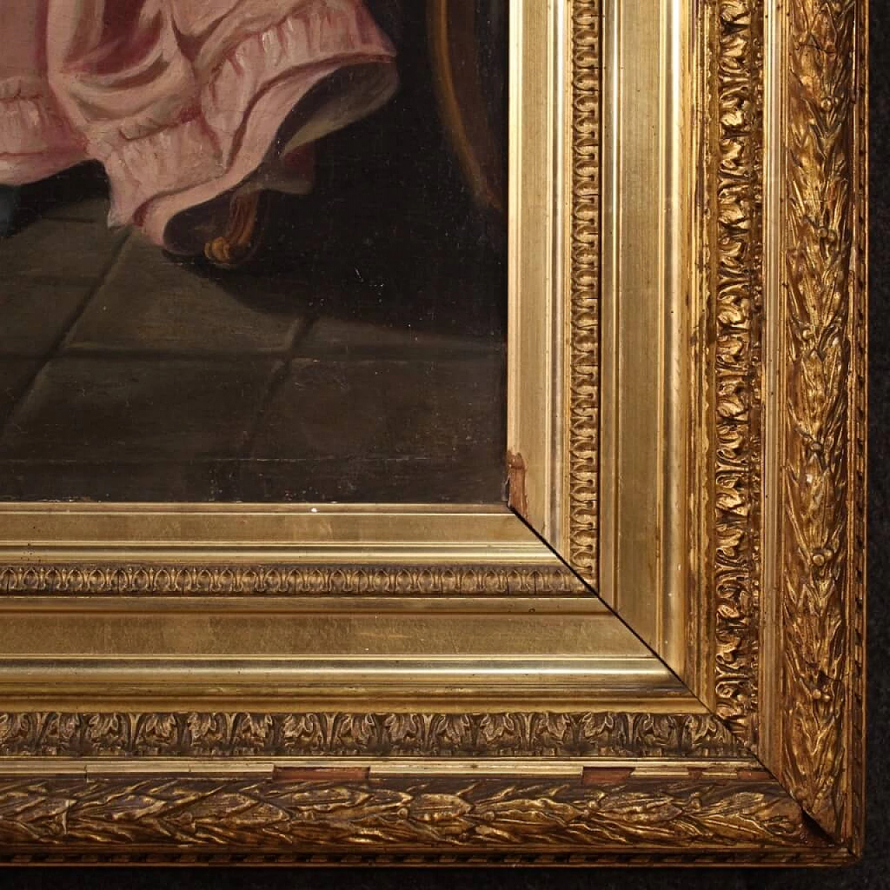 Partita a scacchi, olio su tela, fine '700 7