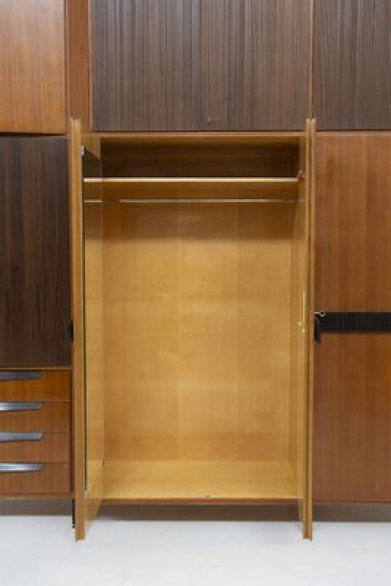 Walnut and grissinized wood cabinet by La Permanente Mobili Cantù, 1950s 21