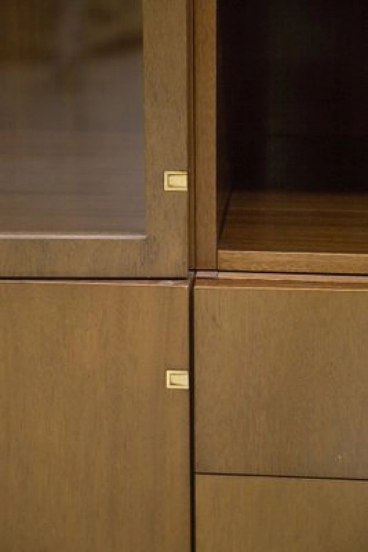 Wood and glass bookcase by Pierre Balmain, 1980s 2