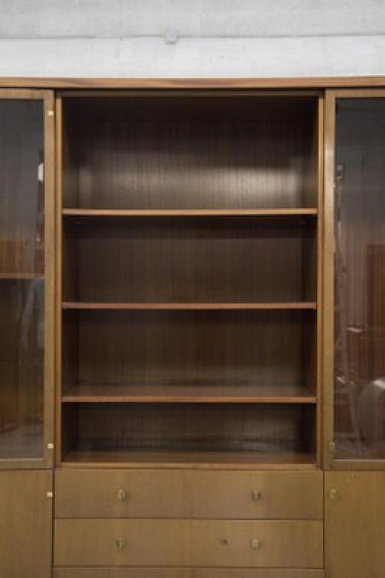 Wood and glass bookcase by Pierre Balmain, 1980s 10