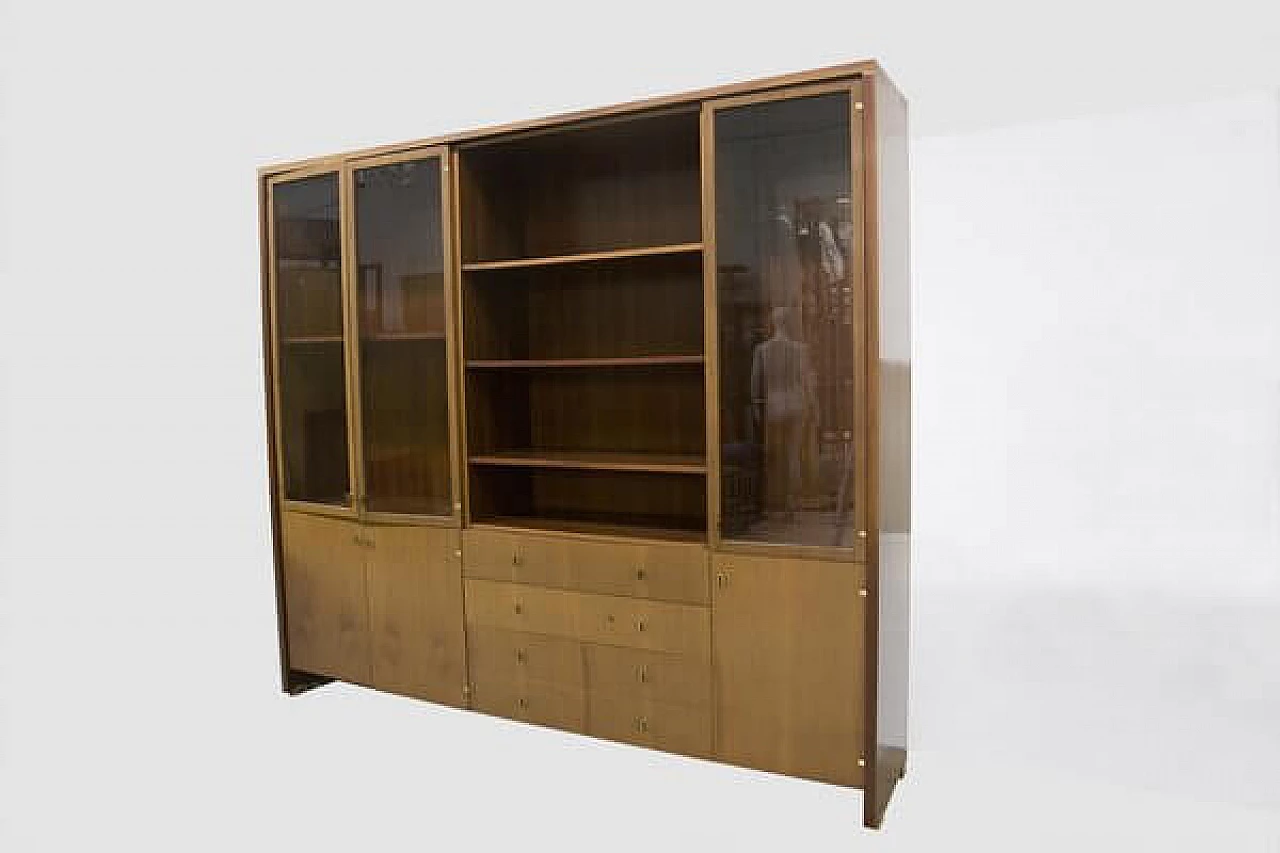 Wood and glass bookcase by Pierre Balmain, 1980s 12