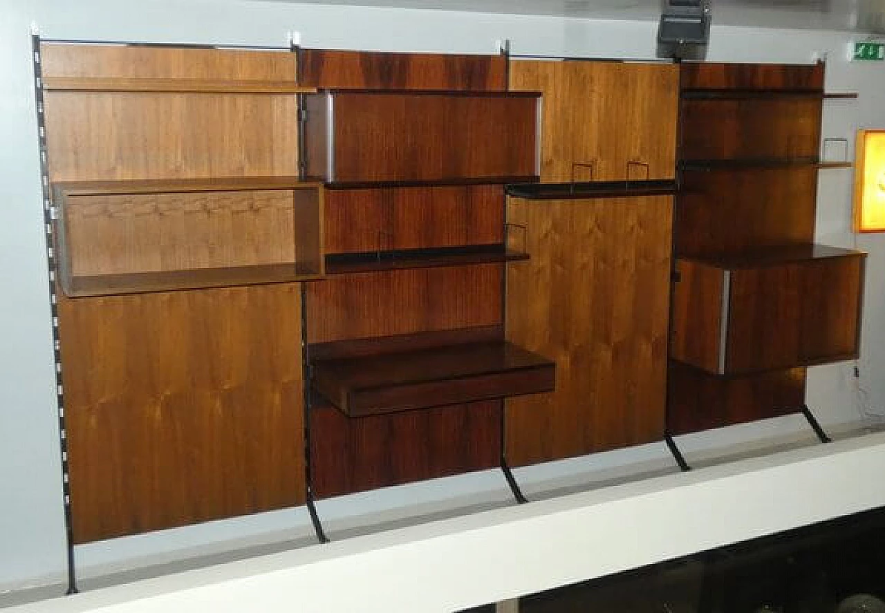 Urio modular bookcase in teak by Ico and Luisa Parisi for MIM Roma, 1960s 2